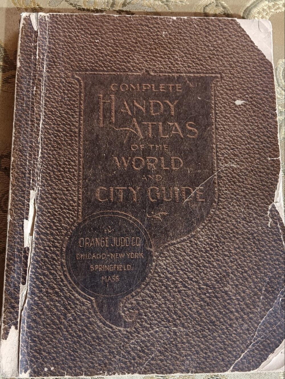 1898 Complete Handy Atlas of the World and City Guide - Brown